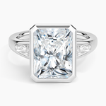 Hayes Three Stone Baguette Diamond Ring (1/2 ct. tw.) Platinum Radiant Engagement Ring
