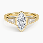 Hayes Three Stone Baguette Diamond Ring (1/2 ct. tw.) Yellow Gold 18k Marquise Engagement Ring