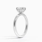 Audrey Perfect Fit Hidden Halo 2mm Diamond Ring Platinum Oval Engagement Ring