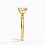 Audrey Perfect Fit Hidden Halo 2mm Diamond Ring Yellow Gold 18k Oval Engagement Ring