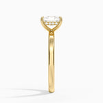 Audrey Perfect Fit Hidden Halo 2mm Diamond Ring Yellow Gold 18k Radiant Engagement Ring