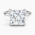 Audrey Perfect Fit Hidden Halo 2mm Diamond Ring Platinum Princess Engagement Ring