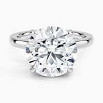 Audrey Perfect Fit Hidden Halo 2mm Diamond Ring Platinum Round Engagement Ring