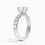 Ellora Half Coverage Diamond Ring Platinum Asscher Engagement Ring
