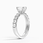 Ellora Half Coverage Diamond Ring Platinum Emerald Engagement Ring