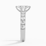 Ellora Half Coverage Diamond Ring Platinum Marquise Engagement Ring