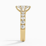 Ellora Half Coverage Diamond Ring Yellow Gold 18k Marquise Engagement Ring