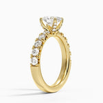 Ellora Half Coverage Diamond Ring Yellow Gold 18k Oval Engagement Ring