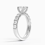 Ellora Half Coverage Diamond Ring Platinum Pear Engagement Ring