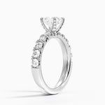 Ellora Half Coverage Diamond Ring Platinum Princess Engagement Ring
