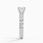 Ellora Half Coverage Diamond Ring Platinum Princess Engagement Ring