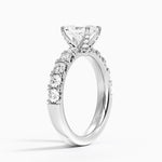 Ellora Half Coverage Diamond Ring Platinum Radiant Engagement Ring