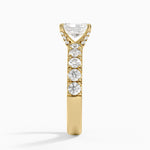 Ellora Half Coverage Diamond Ring Yellow Gold 18k Radiant Engagement Ring