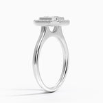 Bezel Halo Diamond Ring (1/4 ct. tw.) Platinum Asscher Engagement Ring