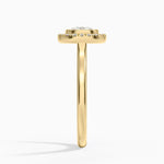 Bezel Halo Diamond Ring (1/4 ct. tw.) Yellow Gold 18k Cushion Engagement Ring