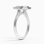 Bezel Halo Diamond Ring (1/4 ct. tw.) Platinum Marquise Engagement Ring