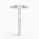 Bezel Halo Diamond Ring (1/4 ct. tw.) Platinum Marquise Engagement Ring