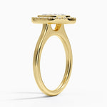 Bezel Halo Diamond Ring (1/4 ct. tw.) Yellow Gold 18k Marquise Engagement Ring