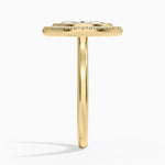 Bezel Halo Diamond Ring (1/4 ct. tw.) Yellow Gold 18k Marquise Engagement Ring