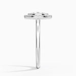 Bezel Halo Diamond Ring (1/4 ct. tw.) Platinum Oval Engagement Ring