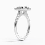 Bezel Halo Diamond Ring (1/4 ct. tw.) Platinum Pear Engagement Ring
