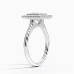 Bezel Halo Diamond Ring (1/4 ct. tw.) Platinum Princess Engagement Ring