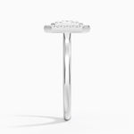 Bezel Halo Diamond Ring (1/4 ct. tw.) Platinum Radiant Engagement Ring