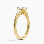 Symphony Tapered Baguette Three Stone Diamond Ring (1/2 ct. tw.) Yellow Gold 18k Asscher Engagement Ring