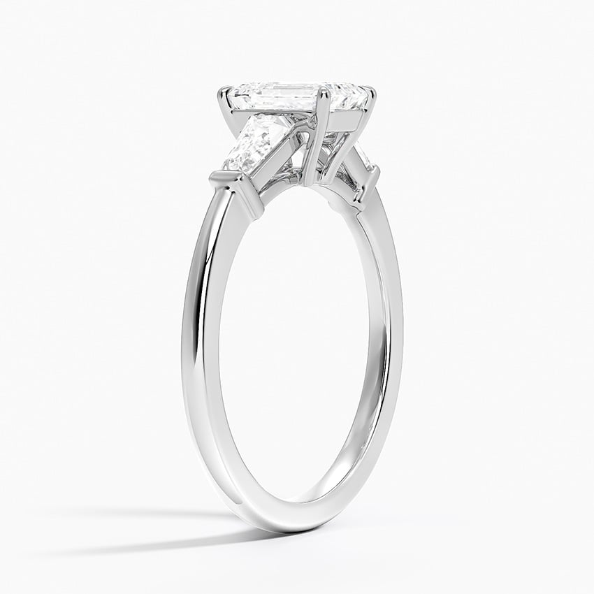 Symphony Tapered Baguette Three Stone Diamond Ring (1/2 ct. tw.) Platinum Emerald Engagement Ring
