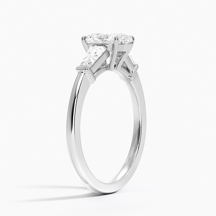 Symphony Tapered Baguette Three Stone Diamond Ring (1/2 ct. tw.) Platinum Oval Engagement Ring