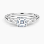 Symphony Tapered Baguette Three Stone Diamond Ring (1/2 ct. tw.) Platinum Asscher Engagement Ring