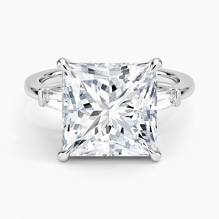 Symphony Tapered Baguette Three Stone Diamond Ring (1/2 ct. tw.) Platinum Princess Engagement Ring