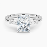 Symphony Tapered Baguette Three Stone Diamond Ring (1/2 ct. tw.) Platinum Radiant Engagement Ring