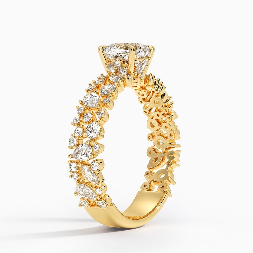 Glacé Diamond Ring (3/4 ct. tw.) Yellow Gold 18k Cushion Engagement Ring