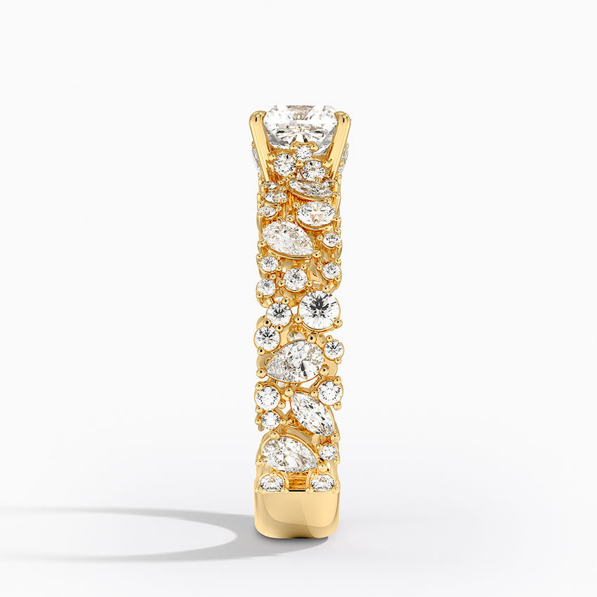 Glacé Diamond Ring (3/4 ct. tw.) Yellow Gold 18k Cushion Engagement Ring