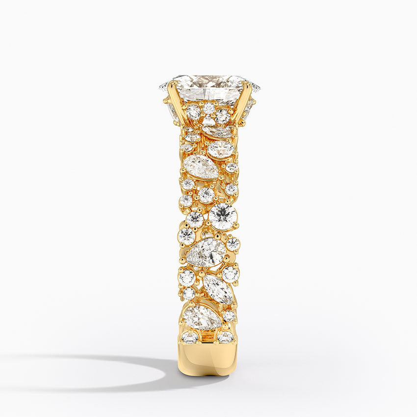 Glacé Diamond Ring (3/4 ct. tw.) Yellow Gold 18k Oval Engagement Ring
