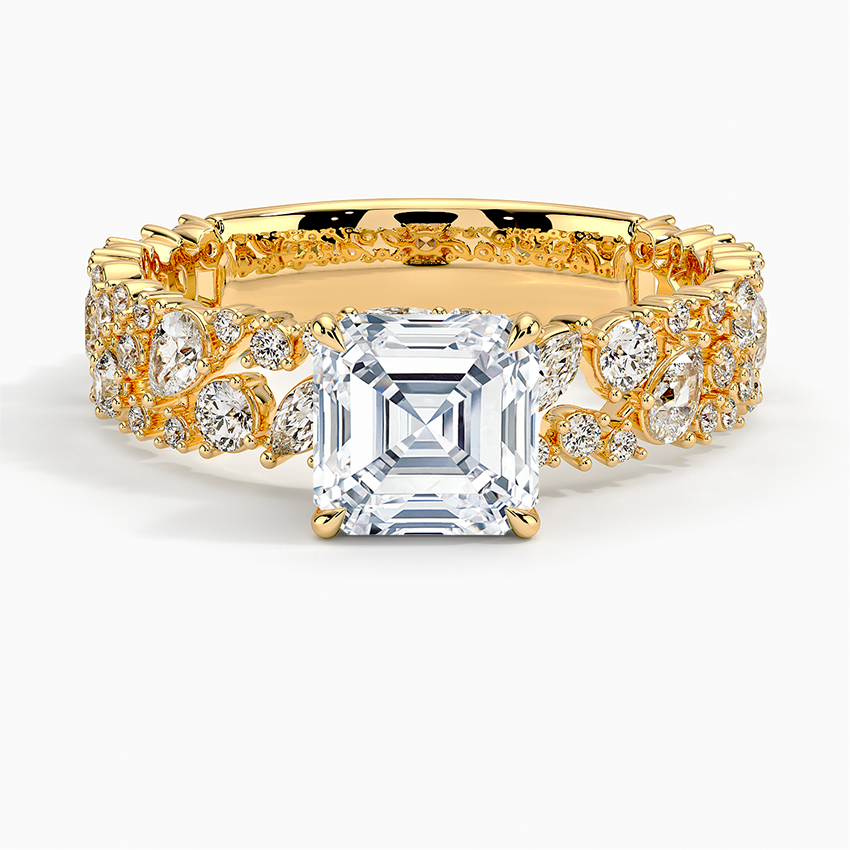 Glacé Diamond Ring (3/4 ct. tw.) Yellow Gold 18k Asscher Engagement Ring