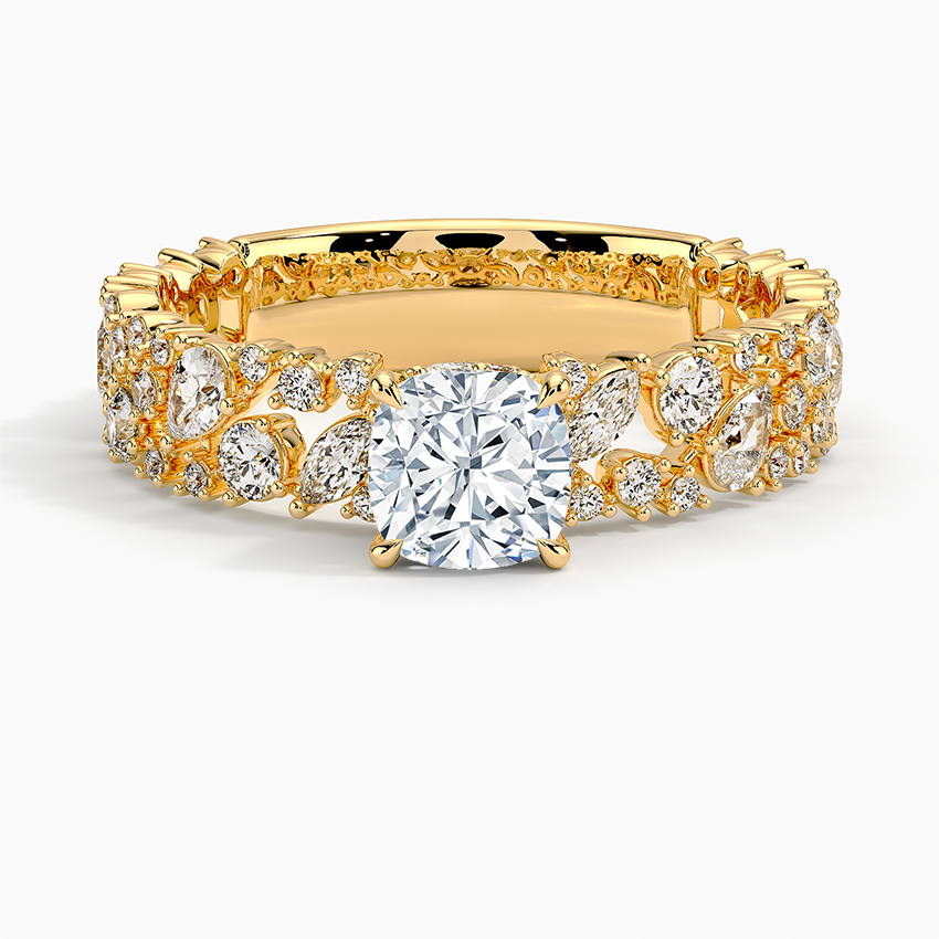 Glacé Diamond Ring (3/4 ct. tw.) Yellow Gold 18k Cushion Engagement Ring