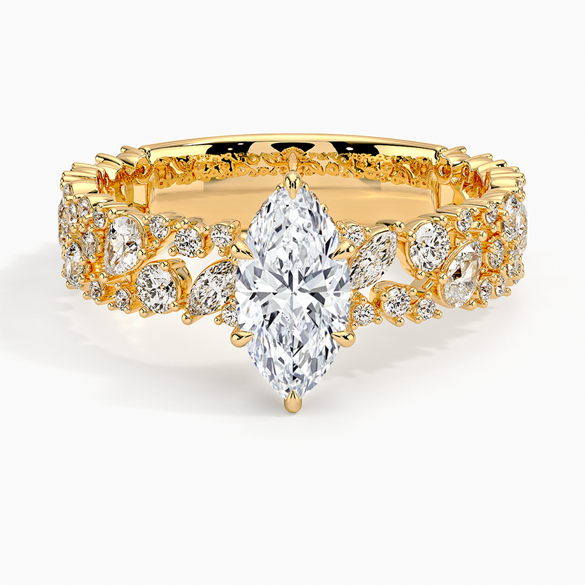Glacé Diamond Ring (3/4 ct. tw.) Yellow Gold 18k Marquise Engagement Ring