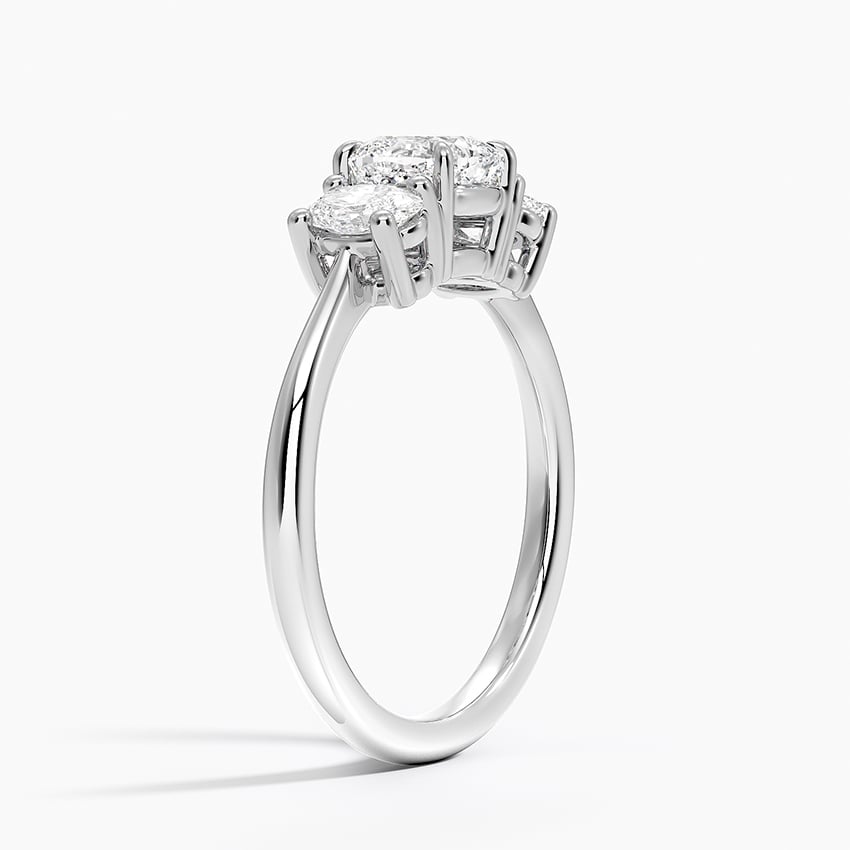 Oval-Cut Three Stone Diamond Ring (1/2 ct. tw.) Platinum Cushion Engagement Ring