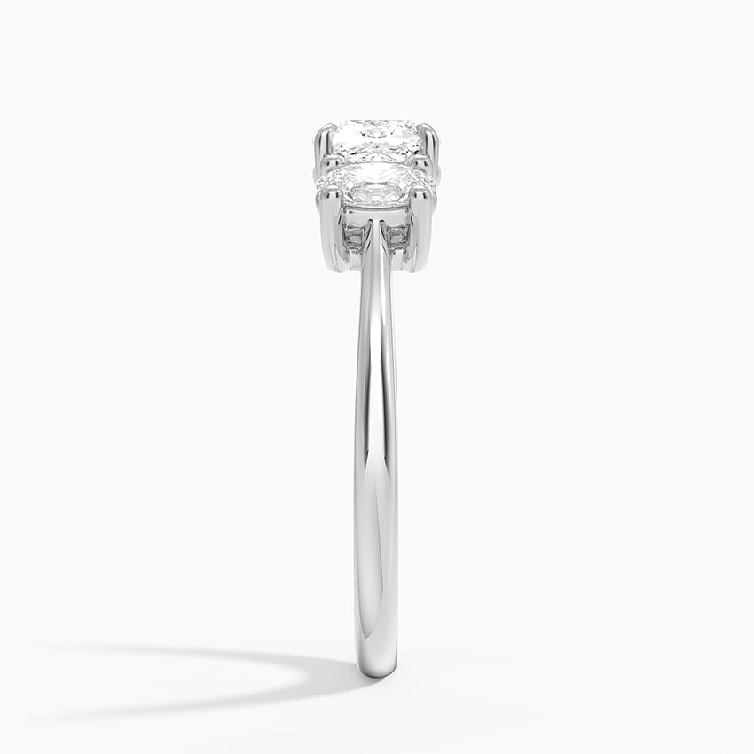 Oval-Cut Three Stone Diamond Ring (1/2 ct. tw.) Platinum Cushion Engagement Ring