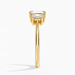 Oval-Cut Three Stone Diamond Ring (1/2 ct. tw.) Yellow Gold 18k Emerald Engagement Ring