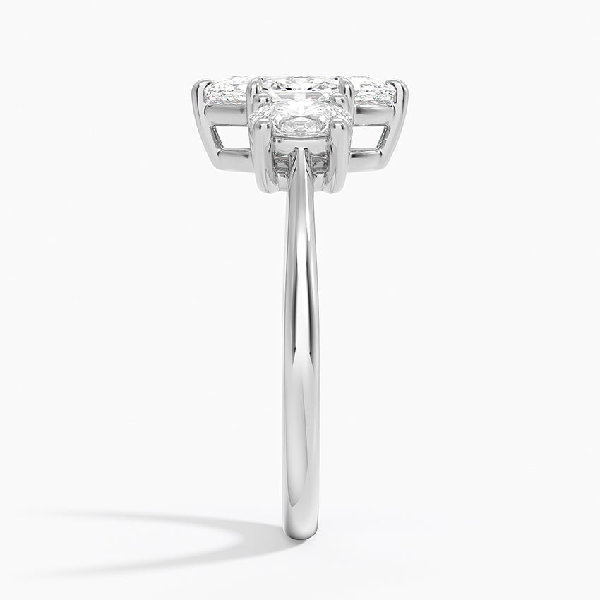 Oval-Cut Three Stone Diamond Ring (1/2 ct. tw.) Platinum Marquise Engagement Ring