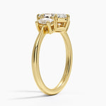 Oval-Cut Three Stone Diamond Ring (1/2 ct. tw.) Yellow Gold 18k Marquise Engagement Ring
