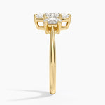 Oval-Cut Three Stone Diamond Ring (1/2 ct. tw.) Yellow Gold 18k Marquise Engagement Ring