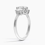 Oval-Cut Three Stone Diamond Ring (1/2 ct. tw.) Platinum Pear Engagement Ring