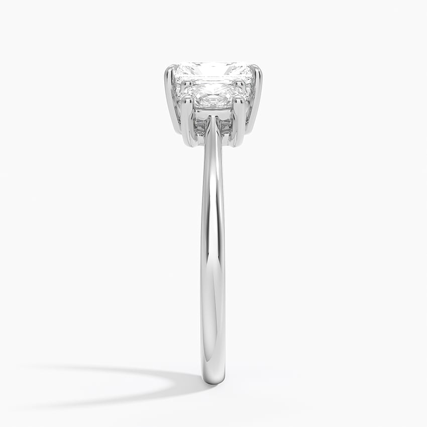 Oval-Cut Three Stone Diamond Ring (1/2 ct. tw.) Platinum Radiant Engagement Ring
