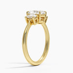 Oval-Cut Three Stone Diamond Ring (1/2 ct. tw.) Yellow Gold 18k Radiant Engagement Ring