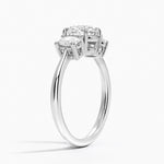 Oval-Cut Three Stone Diamond Ring (1/2 ct. tw.) Platinum Round Engagement Ring