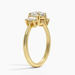 Oval-Cut Three Stone Diamond Ring (1/2 ct. tw.) Yellow Gold 18k Round Engagement Ring